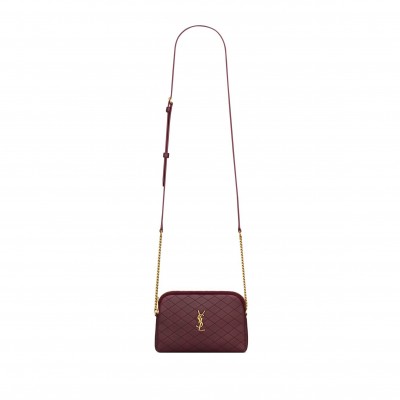 YSL GABY ZIPPED POUCH IN QUILTED LAMBSKIN 7336671EL076195 (19*12*3cm)